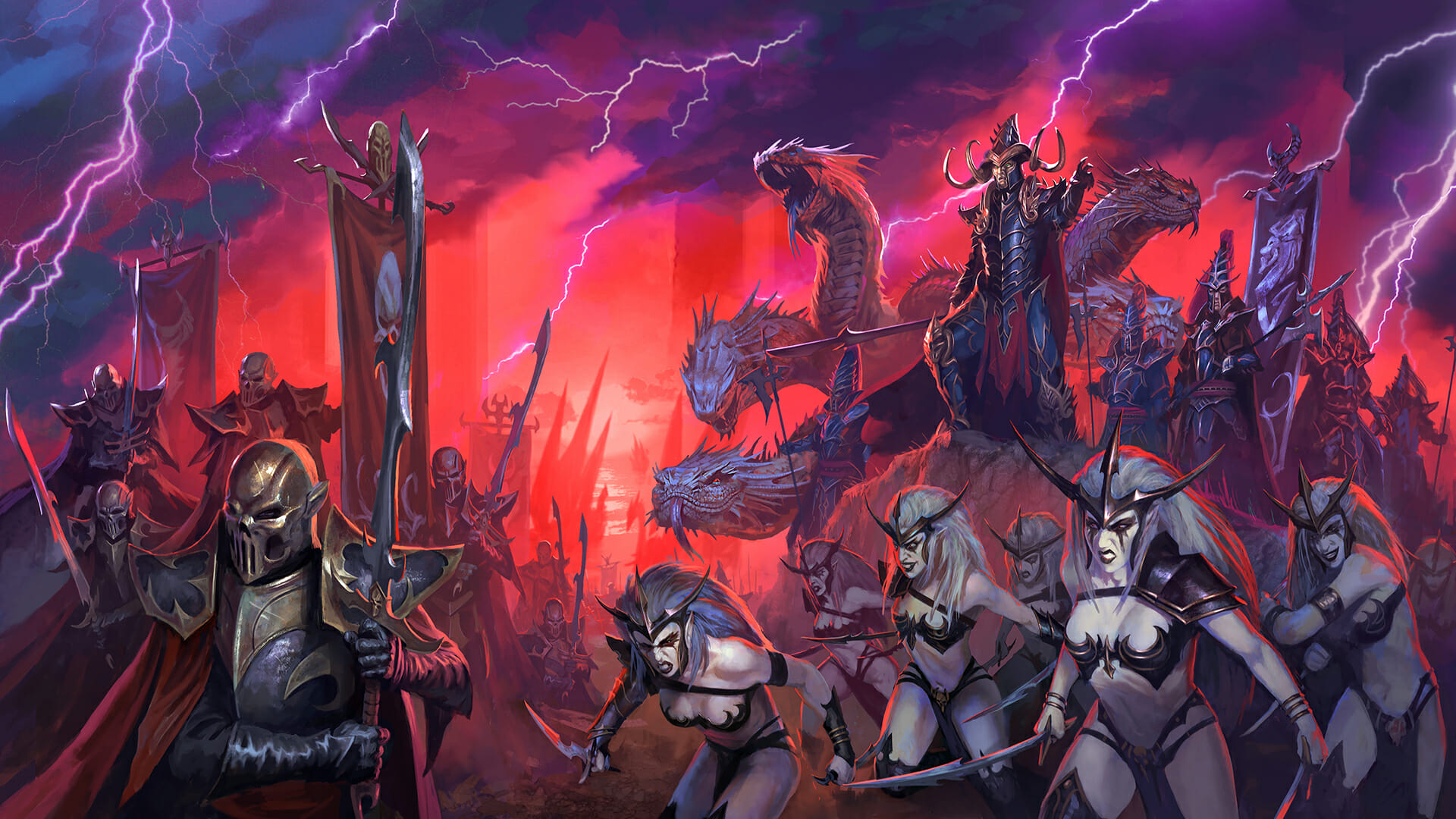 1993 Dark Elf Witch 9 Ciudadela Marauder elfos ejército Drow Warrior Warhammer AD&D Gw 