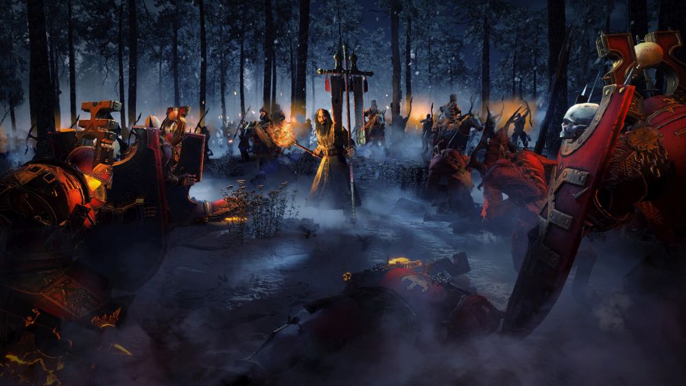 Screenshot of Kostaltyn standing strong against a tide of Chaos.