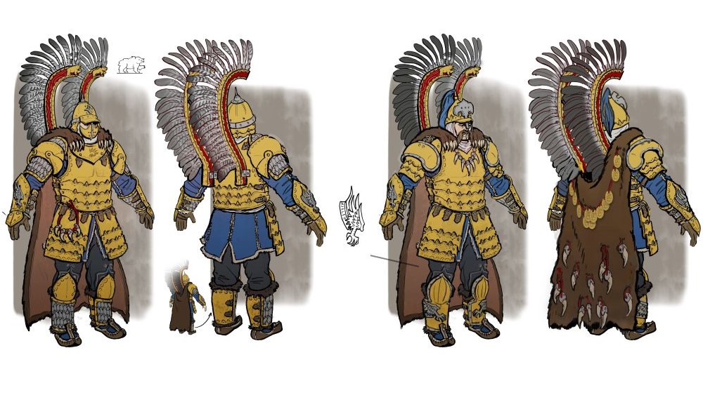 Concept art of the Kislev Gryphon Legion.