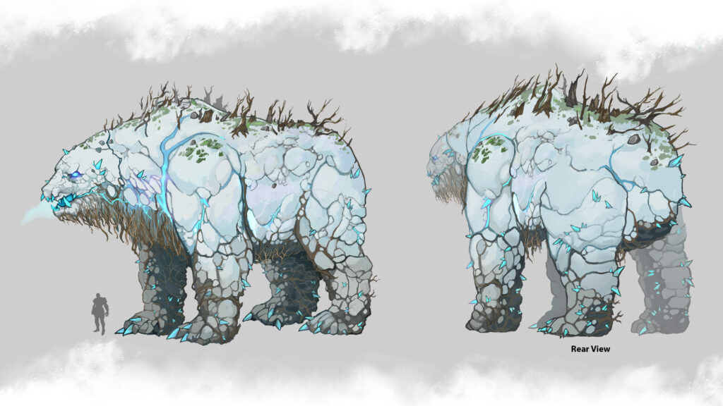 Concept art dell'orso elementare di Kislev